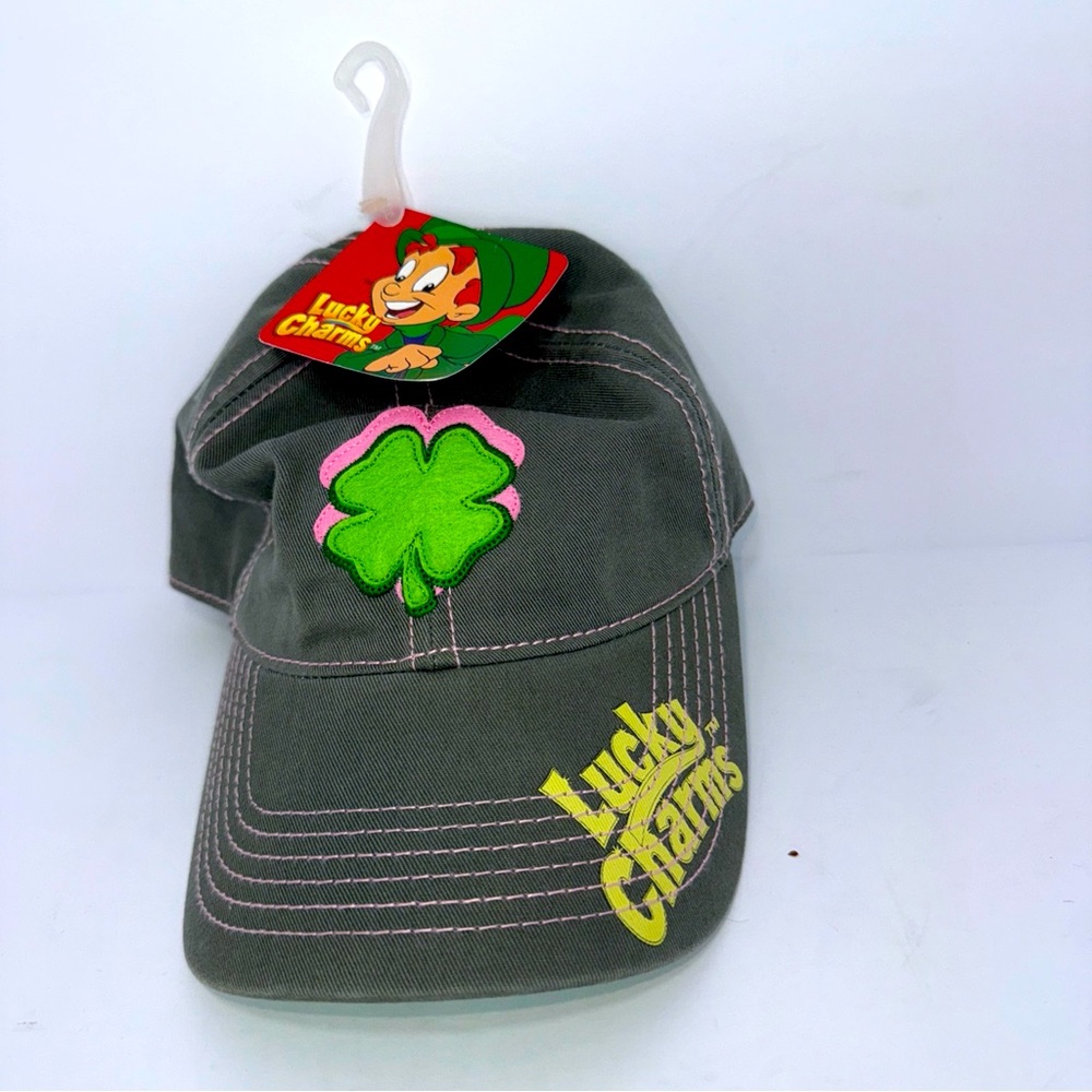Lucky Charms Hat Clover Green Pink Cap St Patricks Day